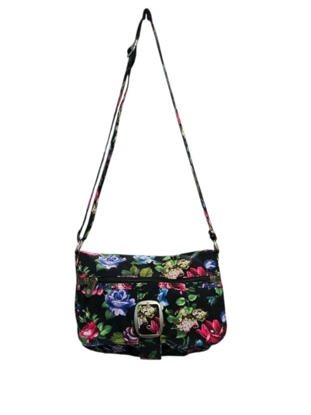 Canvas Flap Crossbody Shoulder Bag Floral Print Y2K Cottagecore Fairy Grunge